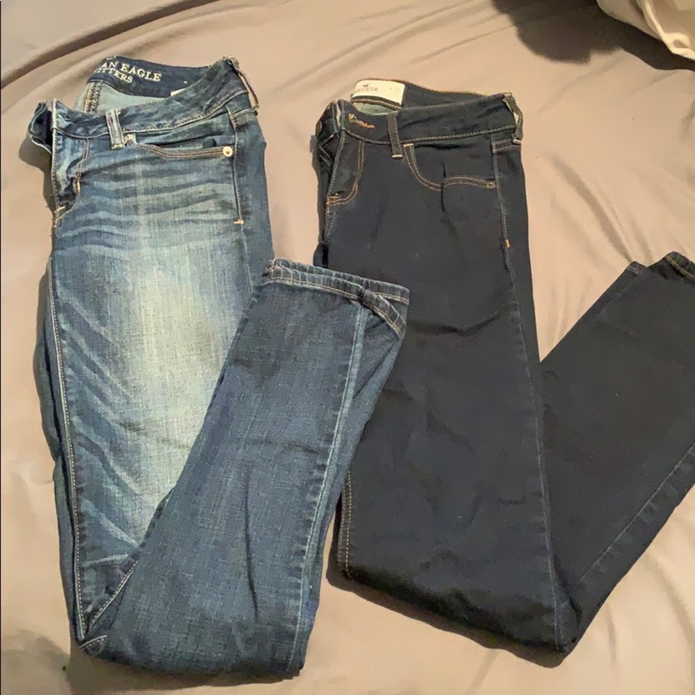 Two pairs of skinny jeans